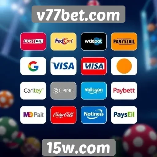 Métodos de pagamento disponíveis no v77bet.com